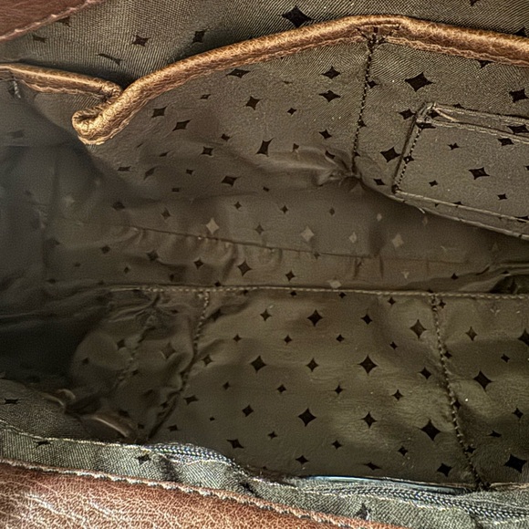 Fossil Maddox Bar Satchel 2011 Snake Embossed Leather - Picture 9 of 10